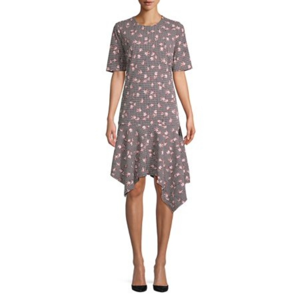 Floral Asymmetrical Dress by Ellen Tracy